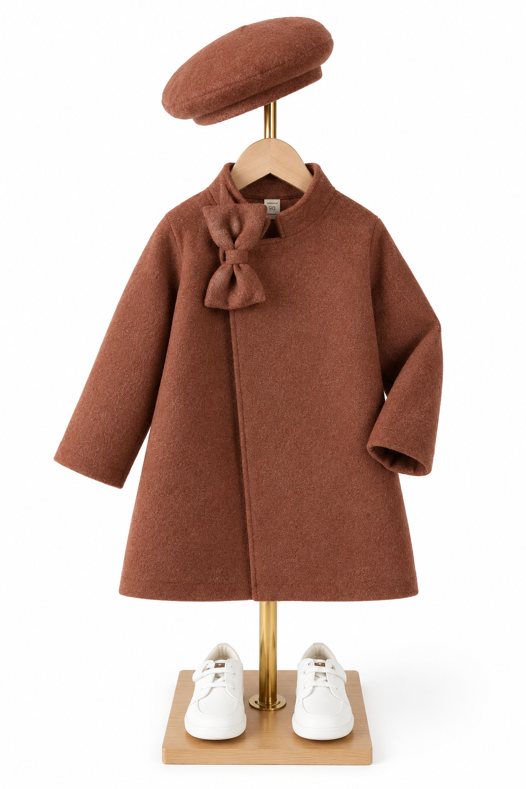 پالتو فوتر قهوه ای دخترانه مدل پرنسسی